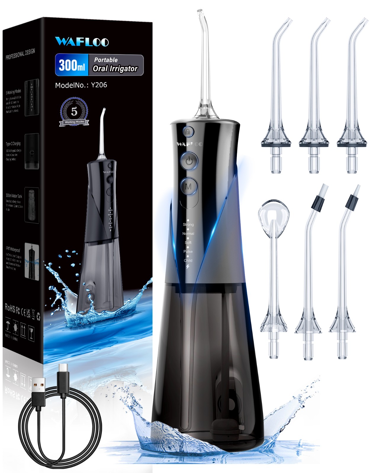 Y206 Water Flosser Black